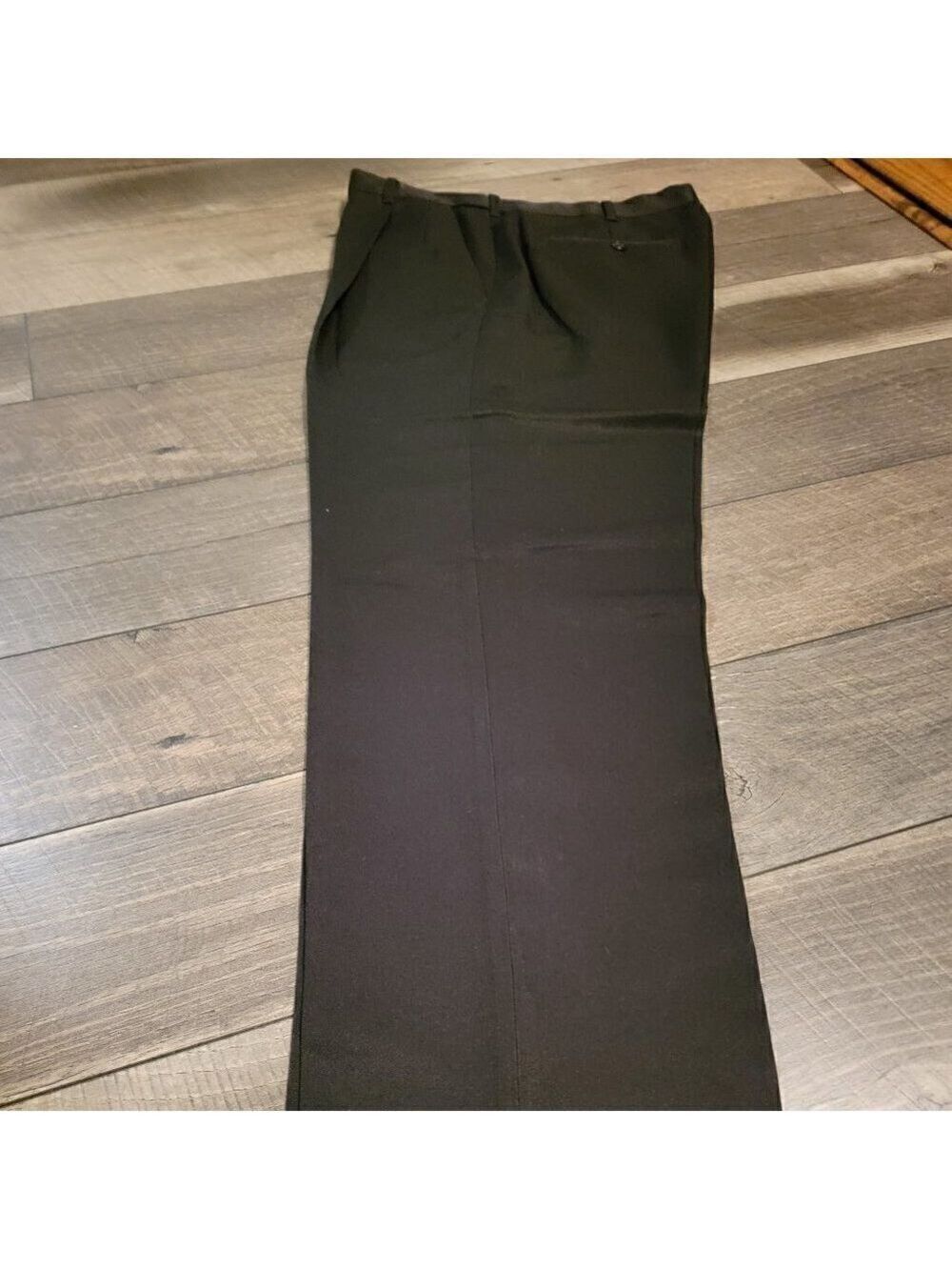 Croft & Barrow Men's Pleated Front Dress Pants - Cuffed hem. Black. Size 34 x32